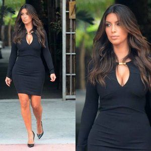 Kardashian Kollection Black Cutout Bodycon Dress